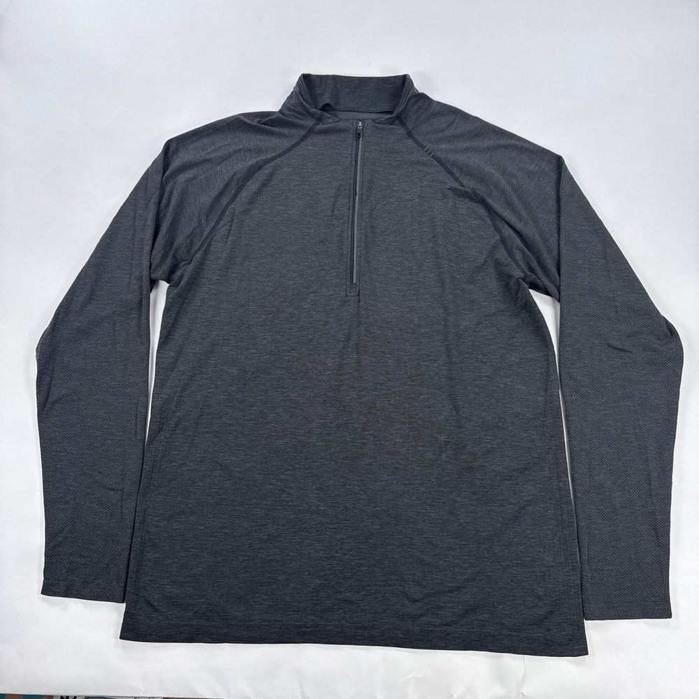 Lululemon Mens XL Metal Vent Tech 1/2 Zip Pullover Heathered Dark Slate